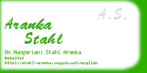 aranka stahl business card